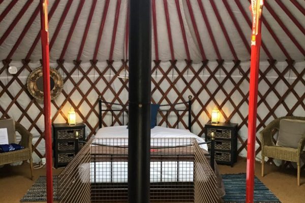 Caalm Camp red yurt